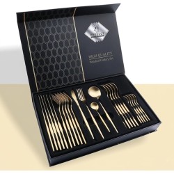 24 Piece Stainless Steel Cutlery Set Service for 6 24 Piece Stainless Steel Cutlery Set Service for 6