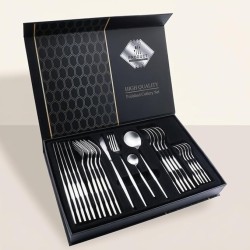 24 Piece Stainless Steel Cutlery Set Service for 6 24 Piece Stainless Steel Cutlery Set Service for 6