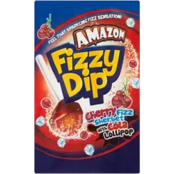 Amazon Fizzy Dip Cherry Fizz Sherbet with Cola Lollipop 54g Amazon Fizzy Dip Cherry Fizz Sherbet with Cola Lollipop 54g
