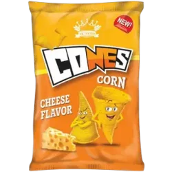 AK Foods Cones Cheese Flavoured Corn Chips 100g AK Foods Cones Cheese Flavoured Corn Chips 100g