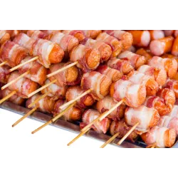 BACON WRAPPED CHEESE GRILLER POPPERS SOSATIES 3x5 Pack SOSATIES Sticks BACON WRAPPED CHEESE GRILLER POPPERS SOSATIES 3x5 Pack SOSATIES Sticks