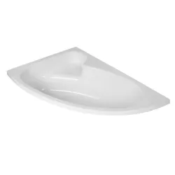 Bath Corner Salina White Left-Hand Acrylic Built-In W150cmxD97cmxH40cm