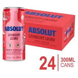 Absolut Cranberry Cosmo Spirit Cooler 24 x 300ml