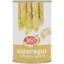 360 Food Solutions White Asparagus Spears 430g 360 Food Solutions White Asparagus Spears 430g