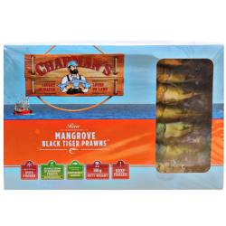 Chapman's Frozen 8/12 Black Tiger Prawns 700g Chapman's Frozen 8/12 Black Tiger Prawns 700g