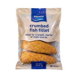 AQUATIC FISH CRUMBED FILLETS FOODS 900G AQUATIC FISH CRUMBED FILLETS FOODS 900G