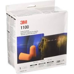 3M 3M 1100 Series Orange Disposable Ear Plugs, 35 dB Rated 100