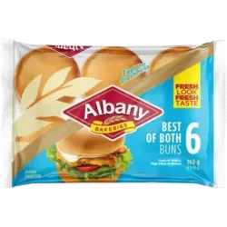 Albany Superior Best of Both White Buns 6 x 60g Albany Superior Best of Both White Buns 6 x 60g