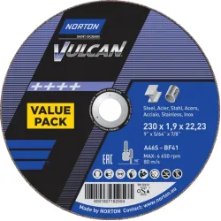 VULCAN Cutting disc 230x1.9x22,2mm 3 Pieces