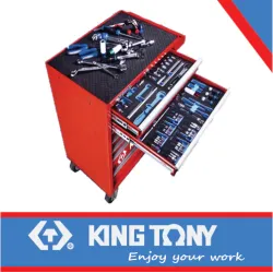 KING TONY 286PC MECHANICS TROLLEY CABINET TOOLKIT KING TONY 286PC MECHANICS TROLLEY CABINET TOOLKIT