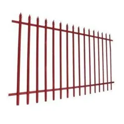 Welded Palisade Panel Fence 3000X1800Mm Cross Rail 40X40X2Mm 30X30X2Mm 18 Pales Red Oxide