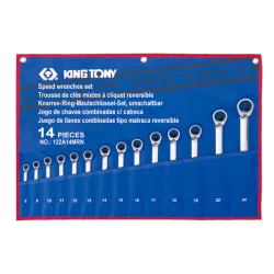King Tony Reversible Speed Wrench Set 14 Pc King Tony Reversible Speed Wrench Set 14 Pc