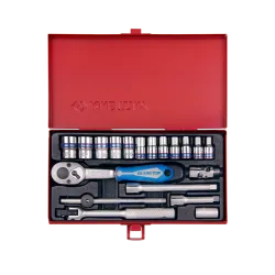 King Tony Socket Set 1/4" 4-13mm 19Pc King Tony Socket Set 1/4" 4-13mm 19Pc