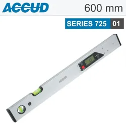 Accud DIGITAL LEVEL 600MM VERT. & HOR. VIALS MAG. BASE ALAM 0.1RES