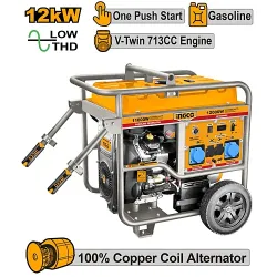 INGCO GASOLINE 40L GENERATOR 12KW, ELECTRIC START