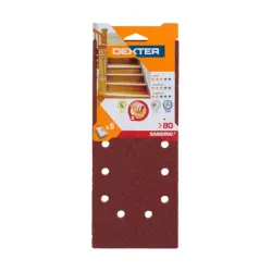 DEXTER Universal abrasives round holes G80 5 pieces 115x280mm