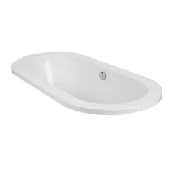 Bath Oval Prague White Acrylic Built-In 178x85cm