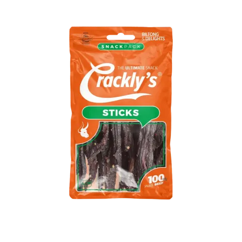 Crackly's Biltong Sticks Snack Pack - 40g Pack of 10