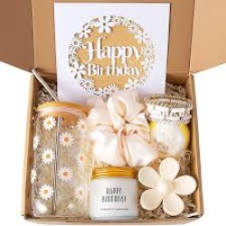 7Pcs, Cute Daisy Aesthetic Glass Cup Birthday Gift Set for Women, Teen Girl