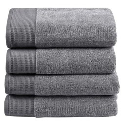 Linen House Plush Grey Marle Towel Collection Bath Towel 70x140 Only