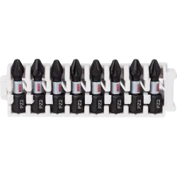 Bosch Professional Screwdriver Bit Pack PZ2 Pick & Click Impact Control 8Pc