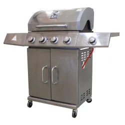 ALVA - KALAHARI 4-BURNER STAINLESS STEEL GAS BBQ WITH SIDE BURNER