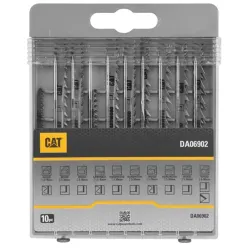 CAT 10 PIECE ASSORTED JIGSAW BLADE SET (WOOD), T-SHANK