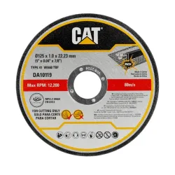 CAT 10 PIECE ABRASIVE FLAT METAL AND INOX CUTTING DISC, 125 X 22.23MM