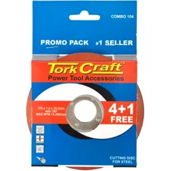 4 + 1 Free Cutting Disc Steel 115x1.0x22.2mm