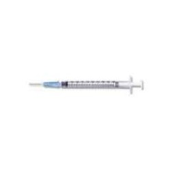 1ml Syringe 27G x 13mm with Needle Attached (100/Box)