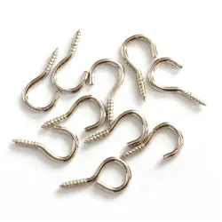 10pcs curtain hooks & eyes silver
