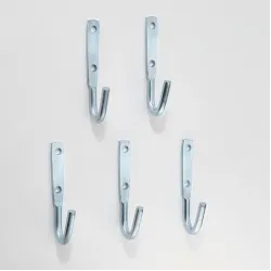 5PK SINGLE HOOKS, 9MM X 40MM W X 125MM H