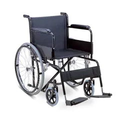 Wheelchair - Steel/Nylon with Fixed Arm/Foot Rests
