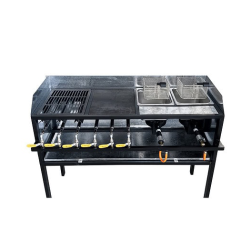 6 Burner Griller + Fryer Combo – Gas (Light Duty)