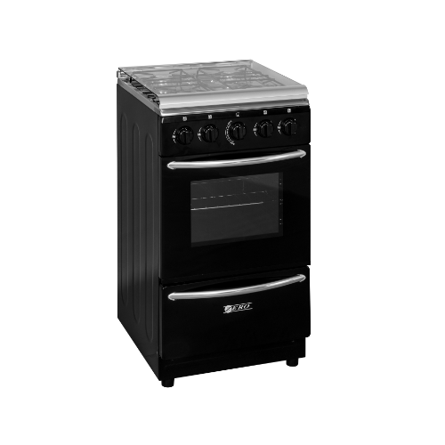 4 Burner Gas Stove With Gas Oven + FFD (BLACK)