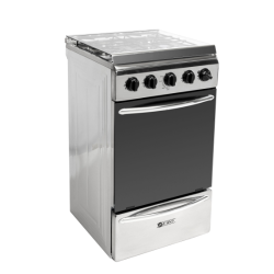 4 Burner Gas Stove With Gas Oven + FFD (SILVER)