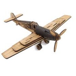 3D Wooden Model Aeroplane Messerschmitt BF109