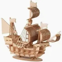 3D Wooden Model 3D Puzzle Silk Merchant Ship - 88 Piece