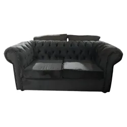 2 Seater Chesterfield Charcoal Couch