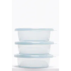ABC 3 Pack Bowls With Lids Blue