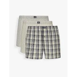 AU ESSENTIALS Natural & Multi Striped Print Cotton Boxers 3 Pack