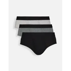 AU ESSENTIALS Black Staynew Cooltech Cotton Briefs 3 Pack