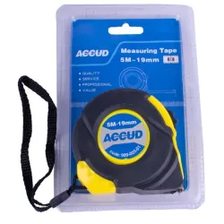 Accud - Measuring Tape 19mm x 5M Acc. 1mm Nylon Coated Blade - 2 Pack