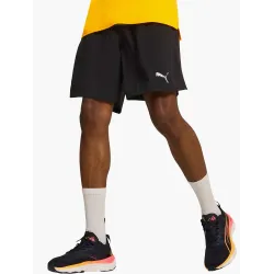 PUMA Black & Sunset Glow Run Favorite 7 Drawstring Shorts