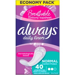 Always Everyday Pantyliners Unscented 40 Pantyliners