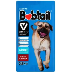 Bobtail Vitarite Steak 25 kg Dry Adult Dog Food
