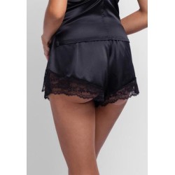 Lyra-satin shorts - black