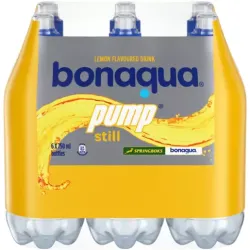 Bonaqua Pump Lemon Flavoured Still Drink 6 x 750ml