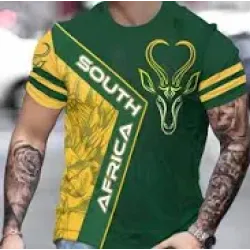 Men's 3D Printed South Africa Graphic T-Shirt