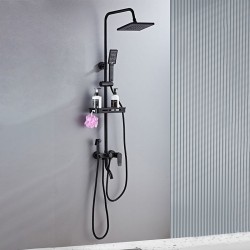All-in-1 Exposed Three Function Shower Set - Matte Black 1816B